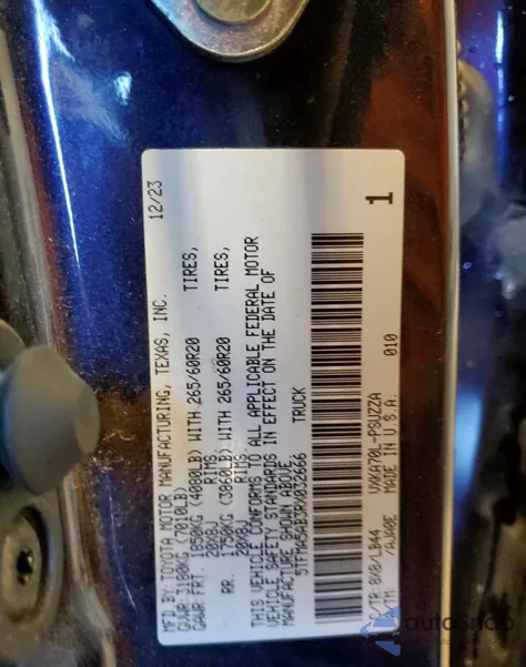 2024 Toyota Tundra Crewmax Platinum из США, поврежденный, VIN 5TFMA5AB3RX032666